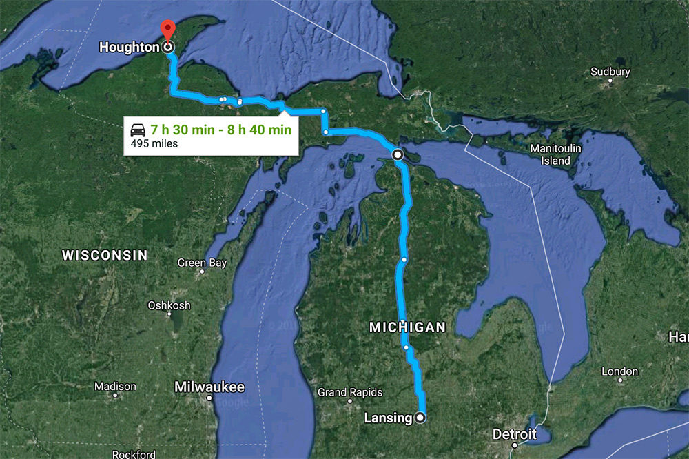 Houghton to Lansing