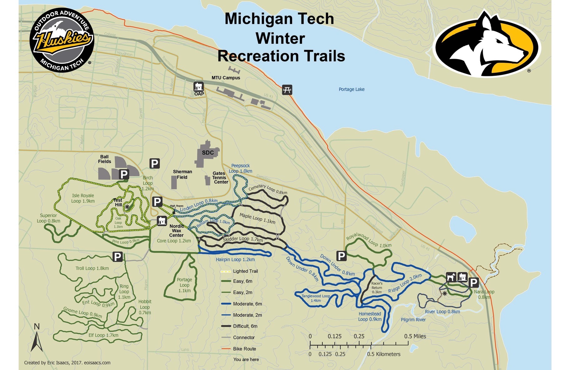 Tech Trails Winter Map