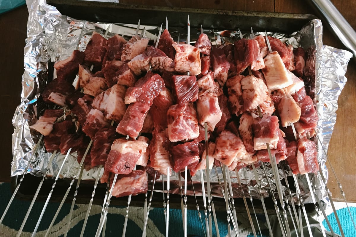Prepared Beef Skewer