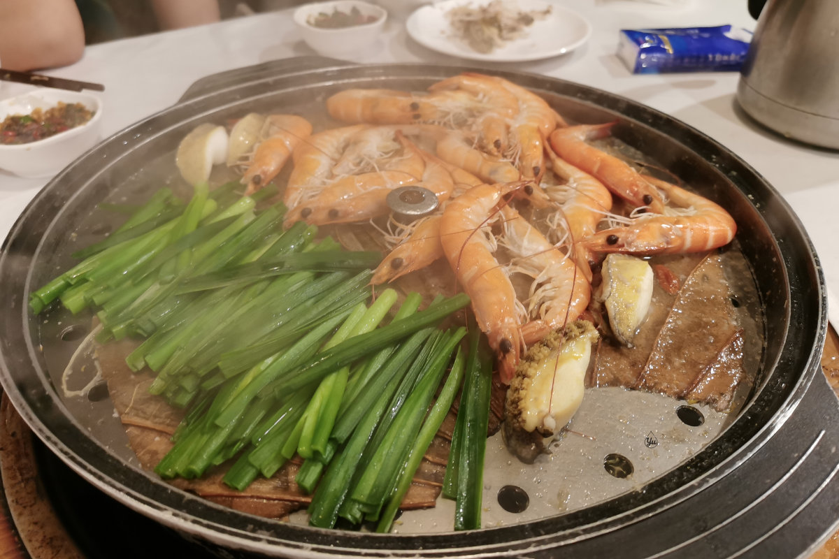 蒸虾和鲍鱼